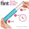 Flint Retractable Lint Roller, Refillable, 30 Sheets, Light Blue