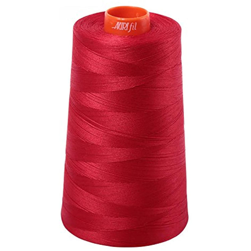 Aurifil 2250 Mako 50 Wt 100% Cotton Thread, 6,452 Yard Cone Red