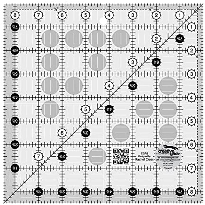 Creative Grids Quilt Ruler 8-1/2in Square - CGR8