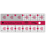 Creative Grids I Love My Quilt Friends Mini Quilt Ruler 2-1/2in x 6in - CGRQF26