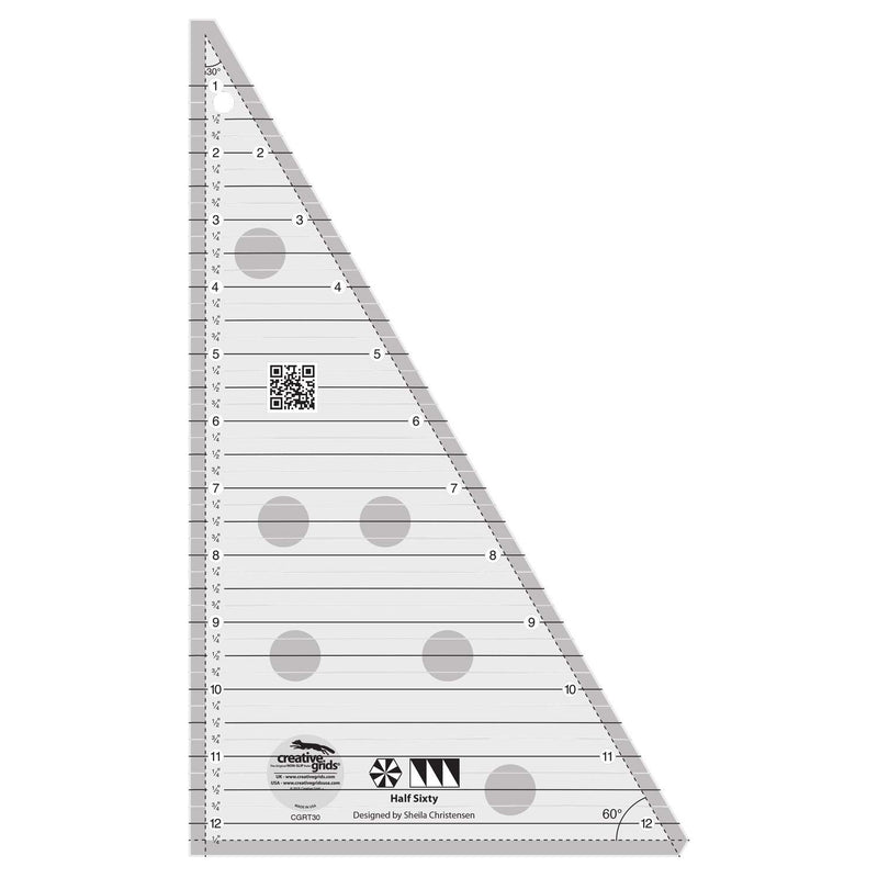 Creative Grids Half Sixty Triangle Ruler - CGRT30