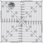 Creative Grids 8-1/2in Square It Up or Fussy Cut Square Quilt Ruler - CGRSQ8