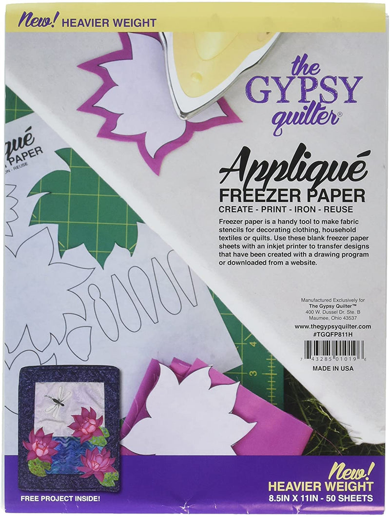 Gypsy Quilter Freezer Paper 8 1/2in x 11in Heavy Weight